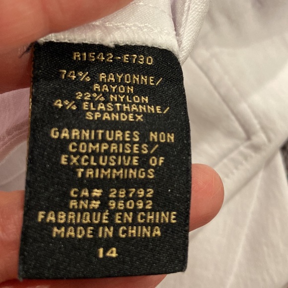 Renuar White slip on pants - Picture 3 of 6